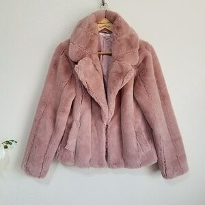 Tularosa Pink Faux Fur Coat